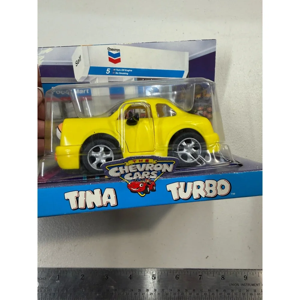The‎ Chevron Cars Tina Turbo Yellow Collectible Toy Car 1998 New in Box